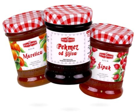 Pufai Podravka Lot de 3 pots de confiture 1070 g