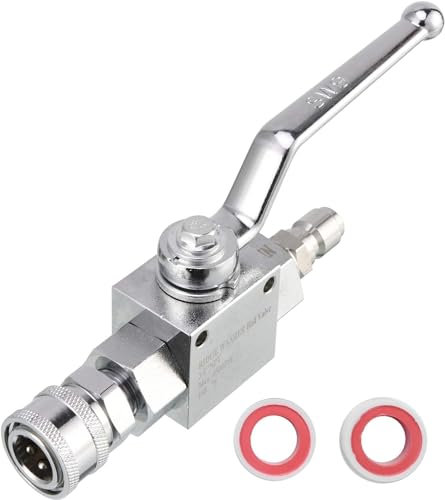 High Pressure Washer Ball Valve Kit, 3/8 Inch Quick Connect for Power Washer Hose, 4500 PSI