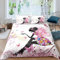 ZZTBQ Filles Papillon Fée Housse de Couette pour Chambre d'enfant 1 Personne 90x190/65x65 (2 Piece) Lit Enfant Mignon Floral Rose Fleur Papillon Parure de lit pour Lit Enfant