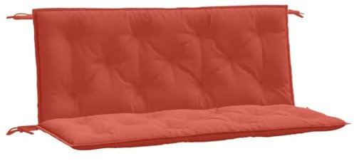 vidaXL Gartenbank-Auflagen 2 STK. Melange Rot 120x50x7 cm Stoff