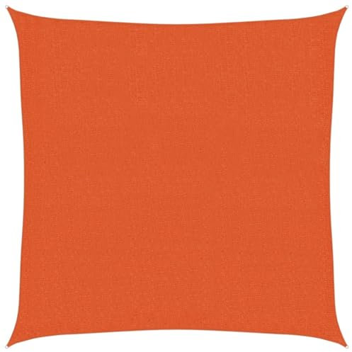 vidaXL Toldo de Vela Parasol Lona Protector Solar Sombra de Patio Jardín Terraza Balcón Parque Exterior HDPE Naranja 160 g/m² 3x3 m