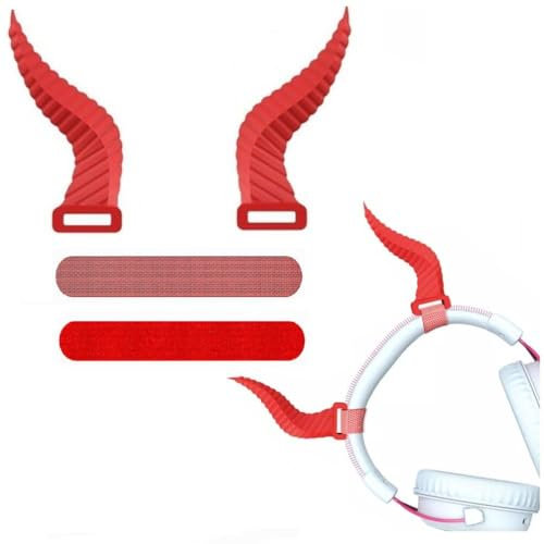 Keuyeo Coole Hörner-kopfhörer-aufsatz, Lustiges Gaming-Headset-dekor, Schönes Aufsteckbares Zubehör Für Kopfhörer Verstellbaren Riemen