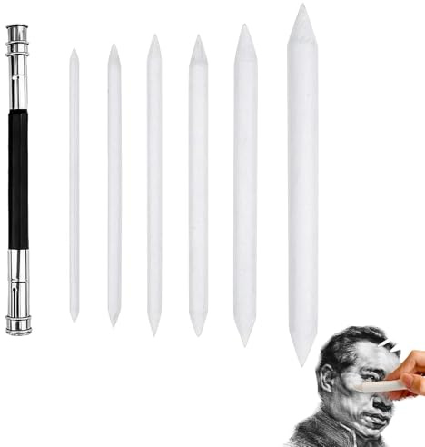 6 Stück Papierwischer Bleistife, Papierwischer Set, Doppelköpfe Papier Stift, Art Papier Stümpfe, Mixer Student Skizze Zeichenwerkzeuge, Mit 1pc Bleistiftverlängerer, Für Student Skizze Zeichnen