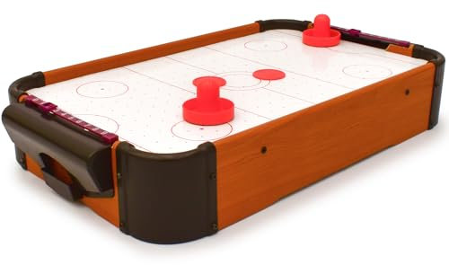 M.Y 55 x 31cm Table Top Air Hockey - Compact, Portable Game for Kids & Adults, Fun Indoor Tabletop Entertainment