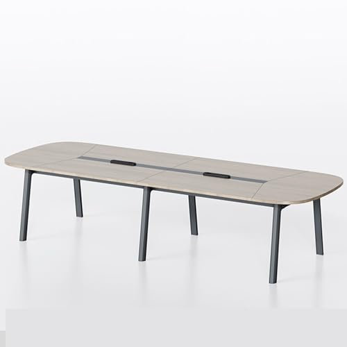 HOLGVE 11FT Konferenztisch, 133 B X 47,2 T Besprechungsraum Schreibtisch, Spleiß-Desktop-Trainingsseminartisch, for 10-12 Personen Büro Podcast Büro