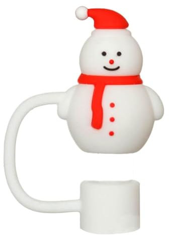 Christmas Accessories for stzzley Cup 1Pc 10mm Bow Straw Cover 1Pc Water Chain Boot Charm with for Tumbler Handle 1Pc Cute Cute Claus Santa Snowman Toppers Snowman Xmas 10mm for Stanley Cup st