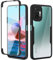 UPLAI Transparente Funda para Xiaomi Redmi Note 10 Pro 4G, 360° Grado Militar Antigolpes Carcasa Protector de Pantalla Incorporado, Ultradelgado PC + TPU Estuche Caso. Negro