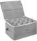 Caja de almacenamiento para copas de vino con divisores, suministros de mudanza, recipientes de almacenamiento de copas de vino con divisores, organizador flexible de almacenamiento de tazas