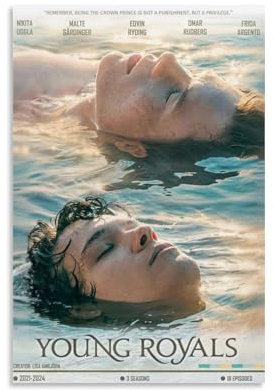 Film- und TV-Drama-Poster von Young Royals, klassische Kunst, Film- und Fernsehstars, Nostalgie, Komödie, Horror, Wanddekoration, Schlafzimmer, Büro, Dekoration, Ölgemälde, Stoffposter, 30 x 45 cm