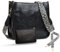 Oskuglin Sac Femme, Sacs à Bandoulière en Cuir PU Souple pour Femme, Sac a Main Avec 2 Bretelles Réglables, Avec Petit en Cuir Mode Elegant Pour Voyage Quotidien Travail École (Blanc) (Noir)