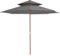 OHOOWOO Sombrilla de dos pisos palo de madera 270 cm gris antracita,Sombrilla Grande de Madera con Protección UV Jardín, Terraza Paraguas y sombra