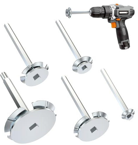 TVIOX PVC Fitting Saver, 5Pcs Pipe Reamer Tool for Removing SCH 40 from Hub, 1-1/2 In, 1/2 Inch, 1 Inch, 2 In, 3 In Head, Bit Socket Saver Set for PVC Plumbing, Fits 1/2 Variable Speed Power Drill