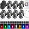 Vautvis 8 Pièces Stroboscope Voiture, 8 Couleurs LED Strobe Drone Light étanche sans Fil avec Télécommande, LED Voiture Neon Voiture pour Motos Voitures Rc Voitures Drones
