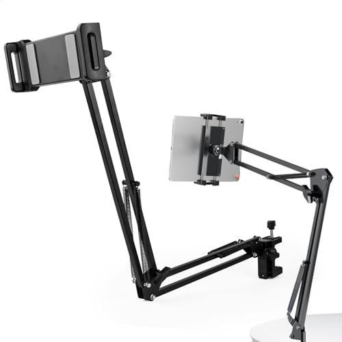 lemgyiamz Soporte Movil Cama, Soporte para Tablet, Phone Stand para Cama, Soporte de Tablet Giratorio de 360 Grados, Flexible Longitud Brazo Mobile Phone Holder, Dispositivos con Pantalla 4-13