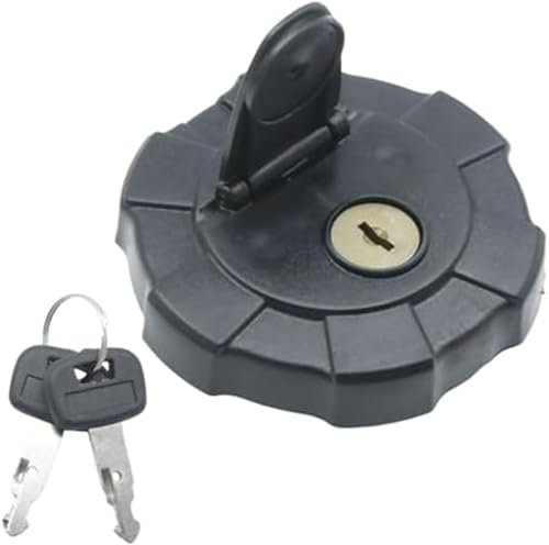 Jodriva Couvercle de réservoir de Carburant for excavatrice RD411-51122 avec clés, Remplacement, for Kubota, for Mini, excavatrice SVL75-2, SVL90-2, SVL95-2, KX41-3, KX91-3S, KX91-3S2