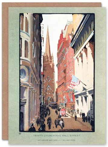 Artery8 Rachael R Elmer Art Card Trinity Church and Wall Street