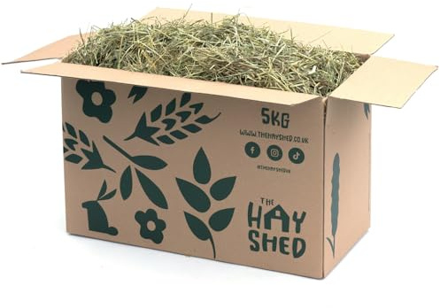 The Hay Shed Natural Timothy Hay for Small Pets – Barn Dried, Dust Free, High Fibre, Long Stem First & Second Cut Natural Feeding Grass for Rabbits, Guinea Pigs, Hamsters, Chinchillas – 20kg