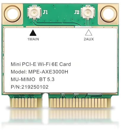 WiFi 6E WLAN Karte PCIe Tri-Band Drahtlose Netzwerkkarte für PC Laptops | AX200HMW 5374 Mbit/s WiFi Karte, Tri-Band 2.4GHz 5GHz 6GHz Unterstützung, Only for PC Laptops WIN10 (64bit)