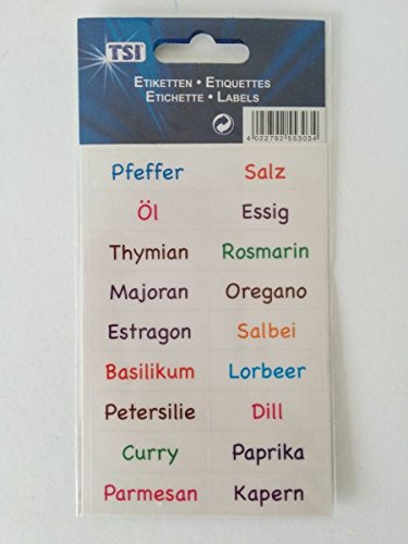 Labels self-adhesive Spices and Herbs contains 18 different labels (1)