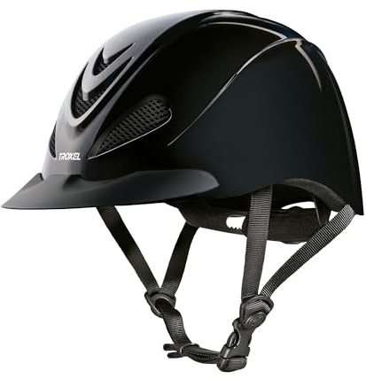 Troxel Liberty Ultralight Horse Riding Helmet, Low-Profile Adjustable Design, Safety Horseback Riding Gear, Medium (7 - 7-1/4), Black