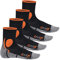 CFLEX Damen und Herren Running Funktions-Socken (4 Paar) Laufsocken - Schwarz-Orange 35-38