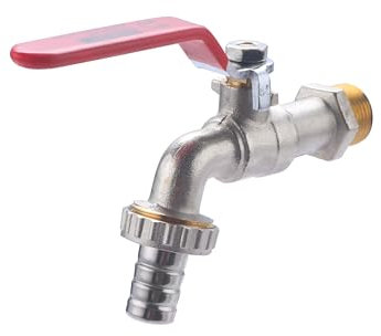 Robinet Exterieur 1/4 de tour mâle 15x21 - mâle 20x27 + raccord au nez Ø15 NOYON & THIEBAULT