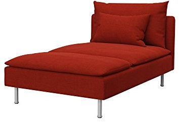 Soferia Kompatible Ersatzbezug fur SODERHAMN Recamiere, Stoff Elegance Dark Orange (FLECKENBESTÄNDIG, WASSERABWEISEND und Kratzfest), Orange