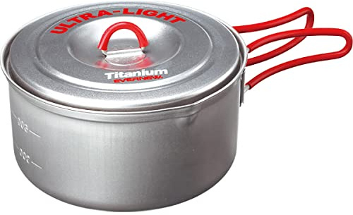 EVERNEW Titanium Ultralight Pot, 0.9-Liter, Black