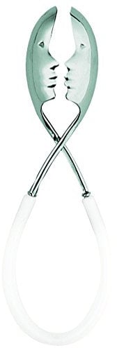 BUGATTI 43-7003C1U Kiss Pince à Salade ABS/Acier Blanc 8 x 5 x 24 cm