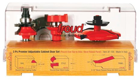 Freud 97–100 3-teilig Schrank Bit-Set mit 99–515 und 99–260 Schiene und Stil Bits, 97-156
