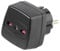 Vivanco TA I/D Reisestecker Italien Buchse (Schuko Stecker schwarz)