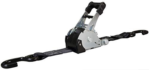 Spanngurt ZurrMatic mit Aufrollautomatik und S-Haken 50 mm breit, 3,0 m lang, 1500 daN - einteilig - schwarz