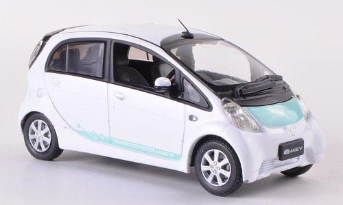 Mitsubishi i MiEV, Weiss/helltürkis, RHD, Modellauto, Fertigmodell, Vitesse 1:43