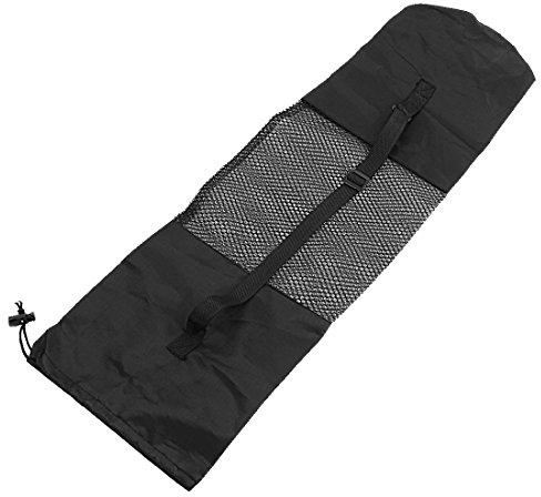 Sourcingmap® Verstellbarer Riemen Schwazer Nylon Yoga Pilates Mat-Center Netz Tragetasche de