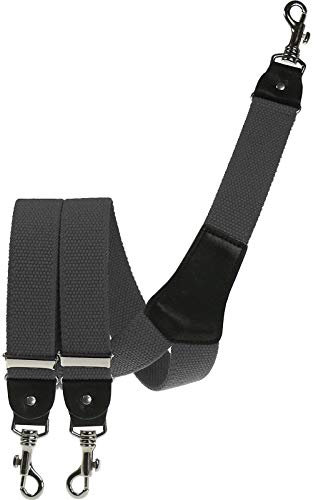Harrys-Collection Herren extra starker Hosenträger mit Karabinerhaken, Größen:120 cm, Farben:grau
