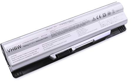 vhbw 1x Akku Ersatz für E2MS110K2002, 40029150, 40029231, BTY-S14, 40029683, BTY-S15 für Notebook (6600 mAh, 11,1 V, Li-Ion)