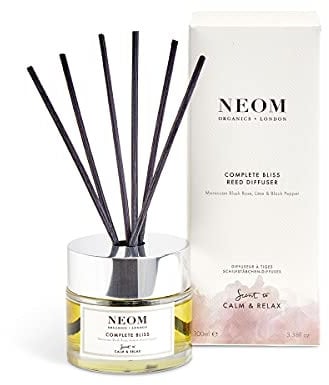 Neom- Complete Bliss Luxury Reed Diffuser, 100ml | Blush Rose, Lime & Black Pepper | Scent To De-stress
