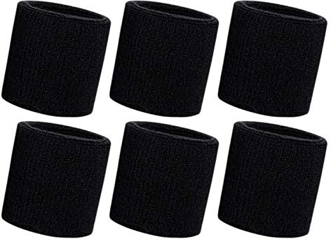 HANERDUN Serre Poignets Wristbands pour Sports Sweatbands Absorbants pour Foot-Ball Basket-Ball Sport Athlétique Fonctionnement