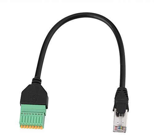 VBESTLIFE RJ45 Stecker Kabel, auf 8 Pin Feder Adapter Terminal Block Screw Terminal Adapter