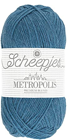 Scheepjes Metropolis 50g - 009 Madrid, Blue Knitting and Crochet Yarn