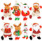 MEJOSER 8 Motiven Weihnachtsbaum Anhänger Weihnachten Anhänger Weihnachtsmann Weihnachtsfiguren Christbaumschmuck Figuren Weihnacht-Schmuck Deko Geschenk Christbaum Deko Basteln