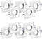 10x Einbaustrahler Rahmen Set matt - eckig aus Glas - Einbaurahmen für GU10 MR16 Leuchtmittel - Ø75mm Bohrloch Einbau-Spot Strahler Einbauleuchte