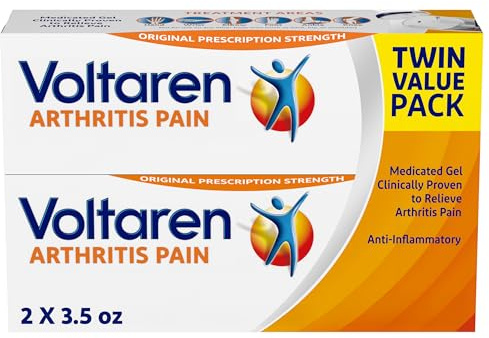 Voltaren Arthritis Pain Gel for Powerful Topical Arthritis Pain Relief with Diclofenac - NEW Easy Open Cap - 100 g x 2