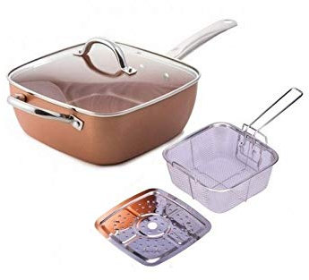 Andra - Padella in rame antiaderente quadrato