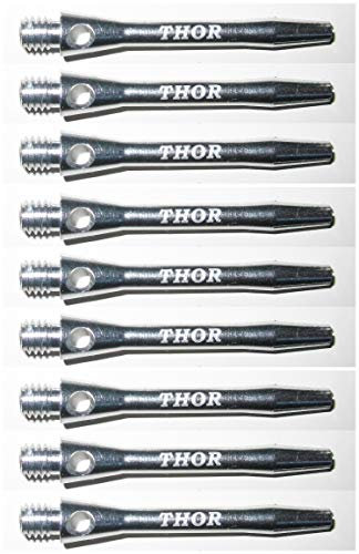 THOR-DARTS ®™ Aluminiumschäfte 47mm medium Dart Alu Shafts 3 Set = 9 Stück silber