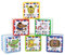 TRENDHAUS 601506 Lehrer Stempel Set Englisch, 6 selbstfärbende Belohnungsstempel, 3 cm x 3 cm x 2 cm, bunt