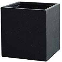 NICETOW Blumentöpfe Schwarz Zement Großer Blumentopf Outdoor Garten Hof Home Restaurant Büro Nordic Dekorativer Quadratischer Blumentopf Indoor Blumentöpfe (Größe : A)