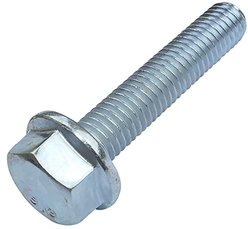 AERZETIX - C52339 - Lot de 10 - Boulon à embase Vis à tête Hexagonale avec collerette - M8x40mm - DIN 6921 - Dureté 8.8 - en acier zingué - vis d'assemblage