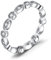 Jewelrypalace Modeschmuck Marquise Zirkonia Band Ring Damen, Hochzeitsringe Silber 925 Trauringe Eheringe für Frauen, Vorsteckring Stapelring Eternity Ring Bandring schmal, Ringe Set Schmuck 46