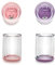 melii Lot de 2 gobelets à double paroi en plastique réutilisables Motif ours Rose + violet